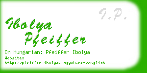 ibolya pfeiffer business card